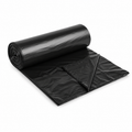 Industrial black trash liner roll for retail and store use
