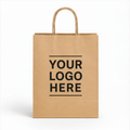 Kraft twisted handle paper bag with custom logo option